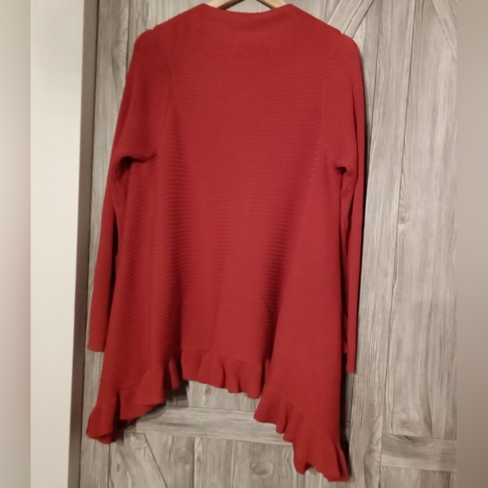 Nygard Red Open Sweater XL - Picture 3 of 4
